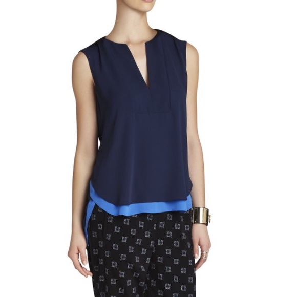 Bcbgmaxazria blue high low top