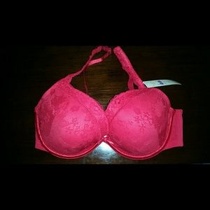 Red Cacique push up (removeable) bra 38D