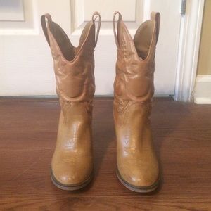 Tan cowboy boots