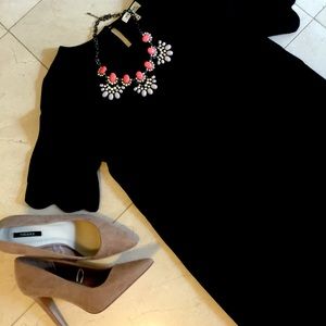 Gorgeous Black Scalloped Edge Dress