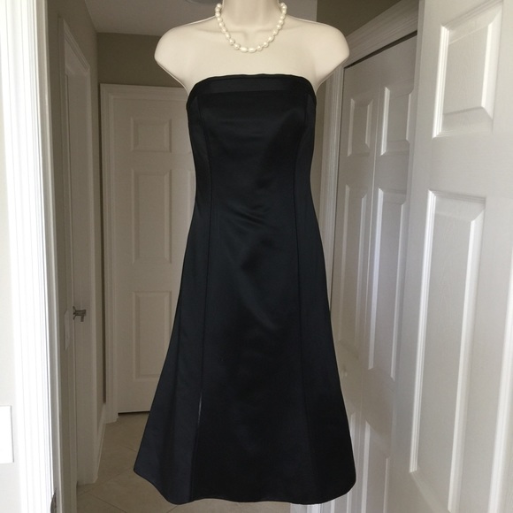 Ann Taylor Black Strapless Cocktail Dress, Sz 4