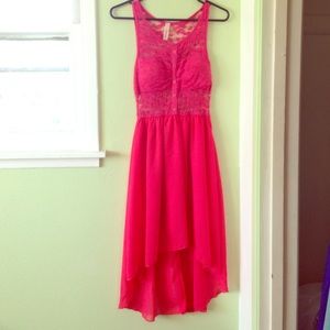 Pink lace dress