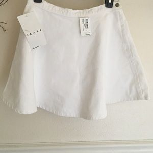 American Apparel White Denim Circle Skirt