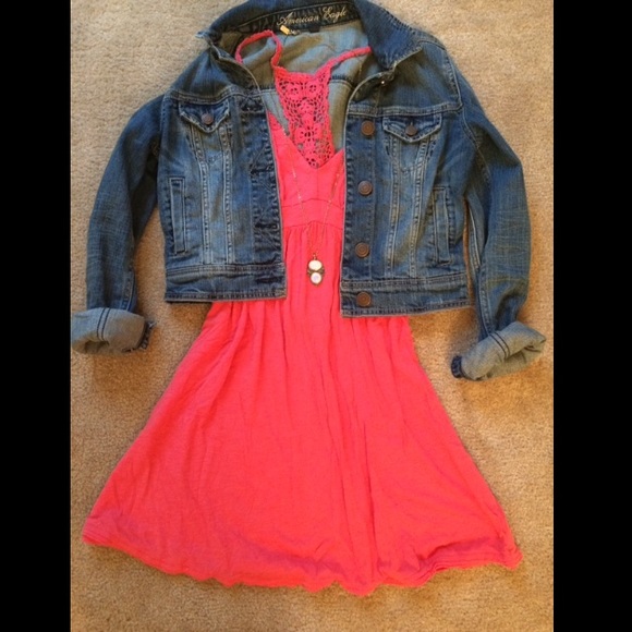 American Eagle Crochet Back Dress