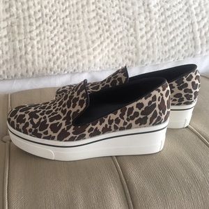 Stella McCartney leopard canvas platforms