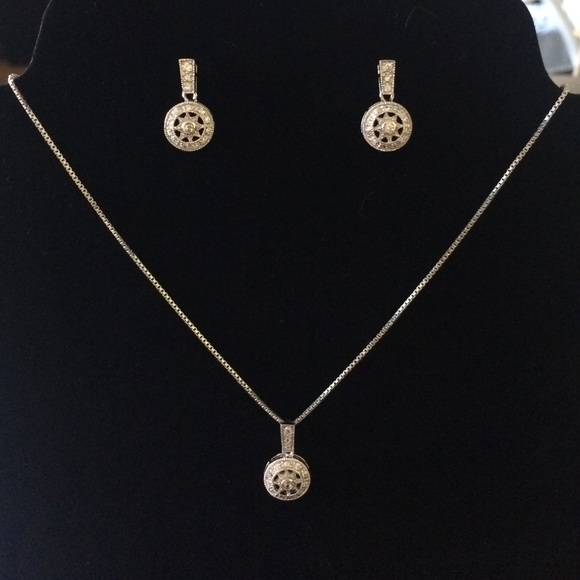 Sterling Silver Necklace and Earring Set