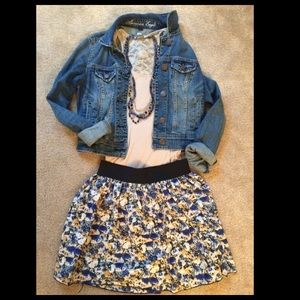 Floral Print Skirt
