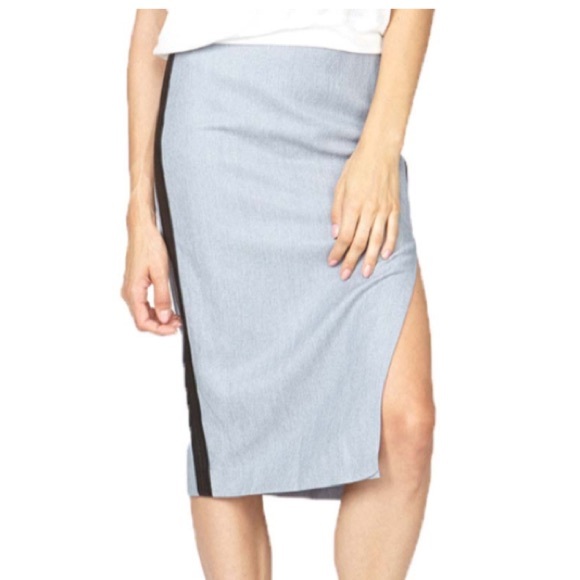 Stella & Jamie - Denim Long Skirt with black trim