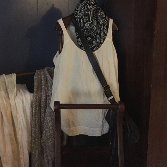 Crumpled linen off white tank.