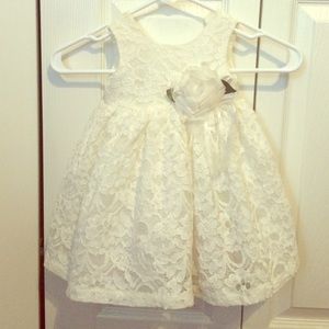 12 month old baby white lace dress