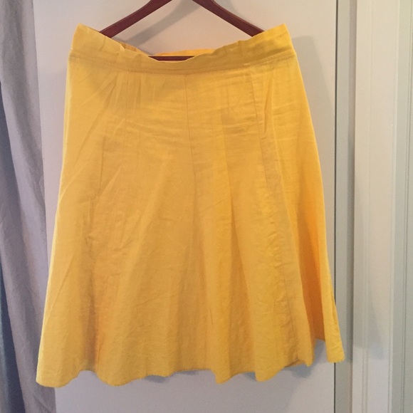 Yellow linen/cotton skirt