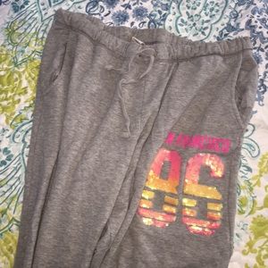 Pink sweatpants