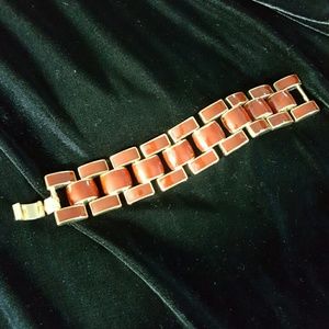 SOLD Red Enamel Link Bracelet