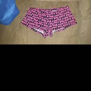 Pink and black boy shorts nwot