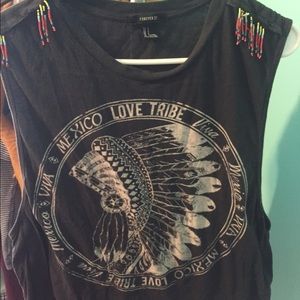 Black MEXICO tribe forever 21 tank top
