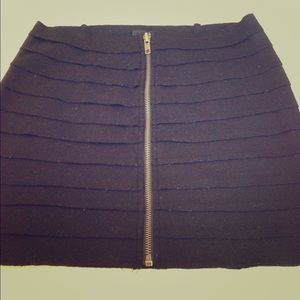 Black mini skirt