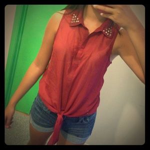 Red sheer tank from Nordstroms