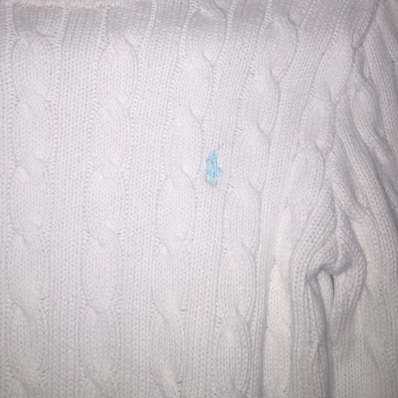 white Ralph Lauren Polo sweater - Picture 2 of 2