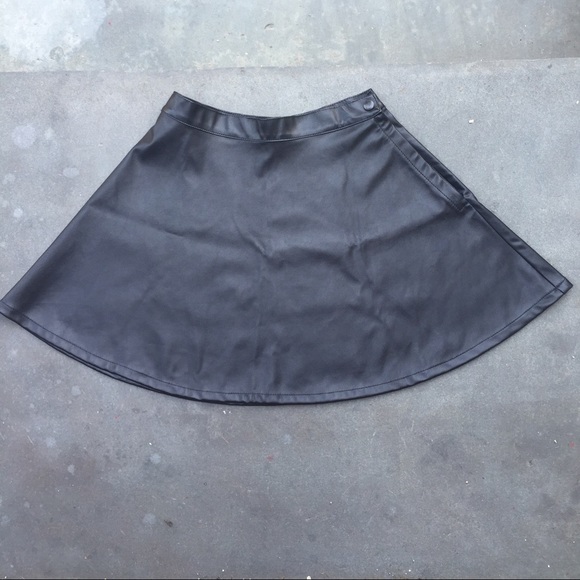 American Apparel vegan leather circle skirt