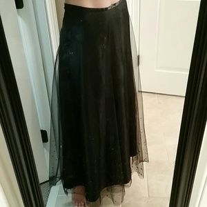 Black skirt with overlay