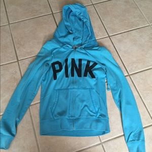 Pink zip up sweatshirt