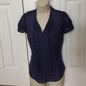 Ann Taylor LOFT purple Summer Blouse. Sz 6P