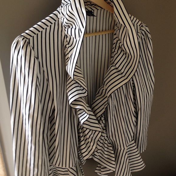 White with black stripe light jacket