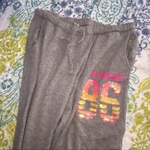 Pink sweatpants