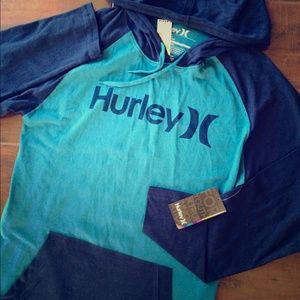 Hurley Hooded Long Sleeve Tee New/Tags