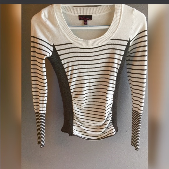 Striped tight sweater