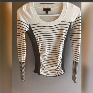 Striped tight sweater