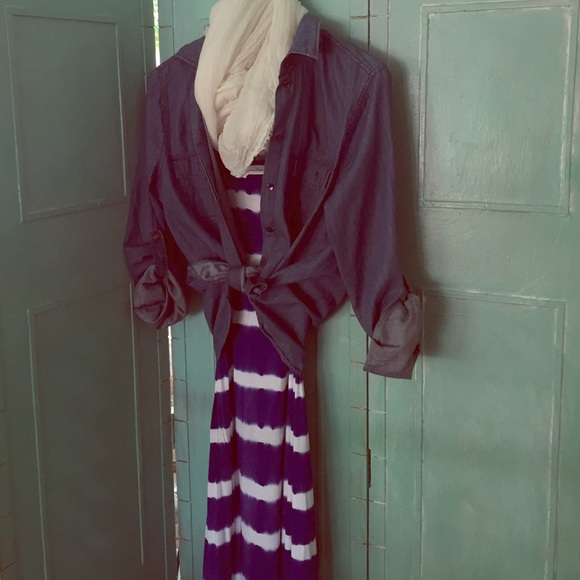 Purple and White tie dyed maxi!!