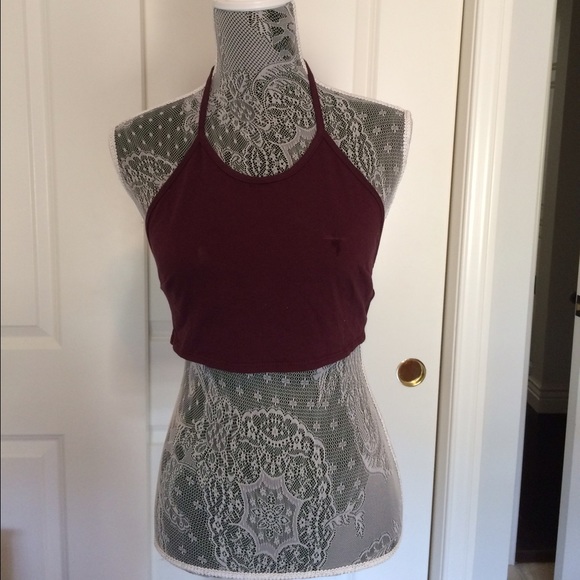 Maroon Halter Top