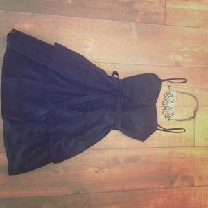 American Eagle size 6 black ruffle dress