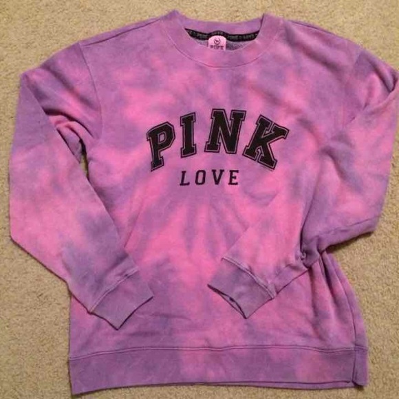 PINK Victoria's Secret Sweaters - Small VS Pink Tie Dyed Sweater