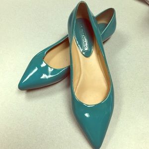 Banana Republic Patent Leather Teal Flats