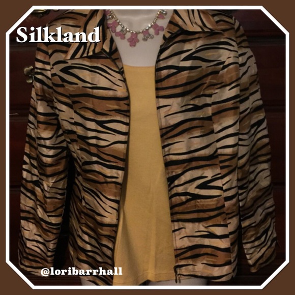 Tiger print Silkland Jacket 100% silk