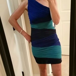 BCBG Brand new blue and green dress