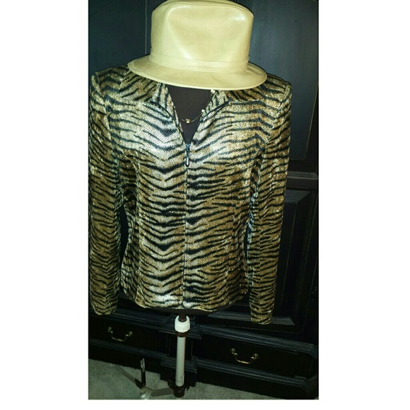 Cache leather-like jacket