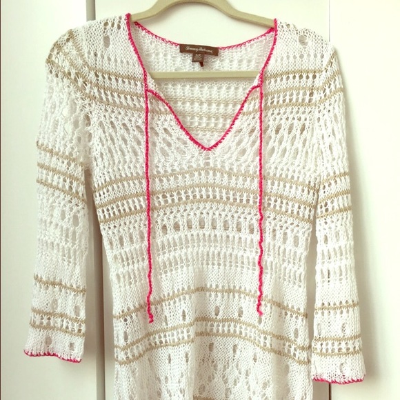 REDUCED! Tommy Bahama White Woven Sweater