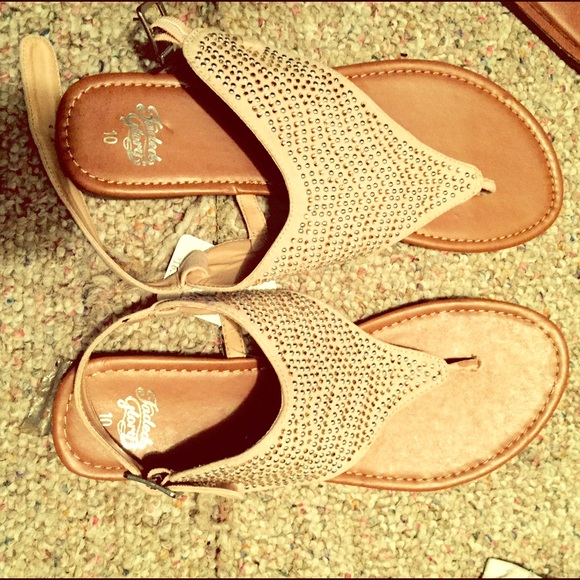 Pink and brown sandals