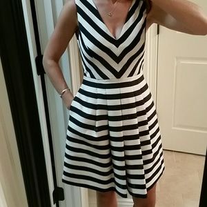 Banana Republic Black and White stripe dress