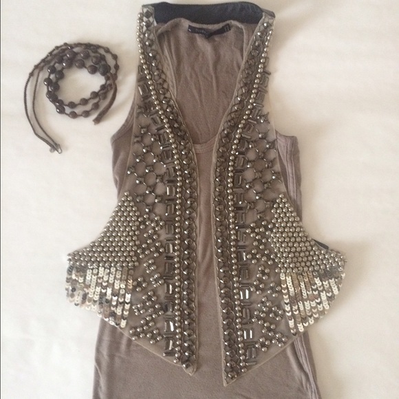 SALE New ‼️Crystal and beaded vest NEW