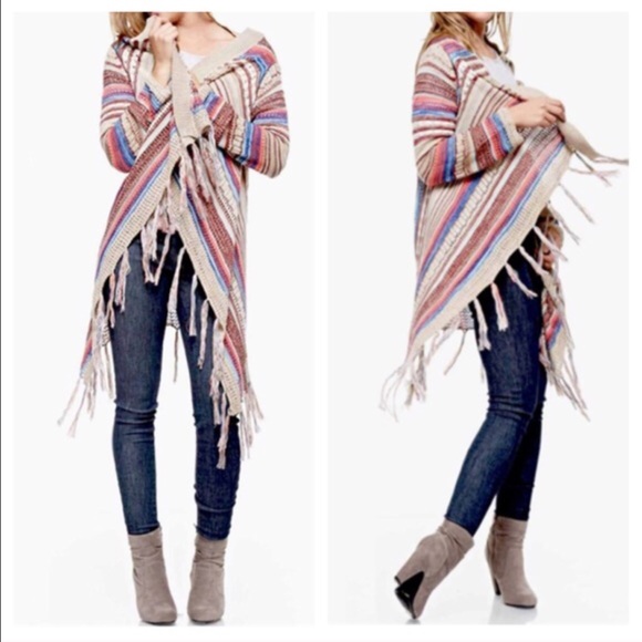 Long multi striped cardigan ONE HOUR SALE - Picture 2 of 4