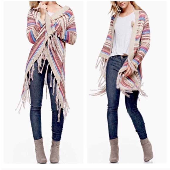 Long multi striped cardigan ONE HOUR SALE - Picture 3 of 4
