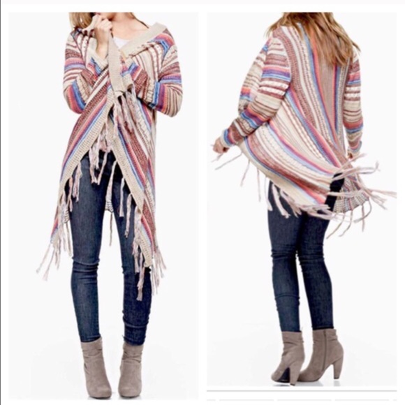 Long multi striped cardigan ONE HOUR SALE - Picture 4 of 4
