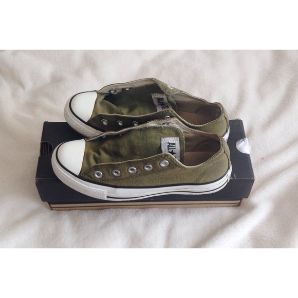 Olive green converse