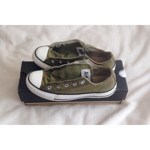 Olive green converse