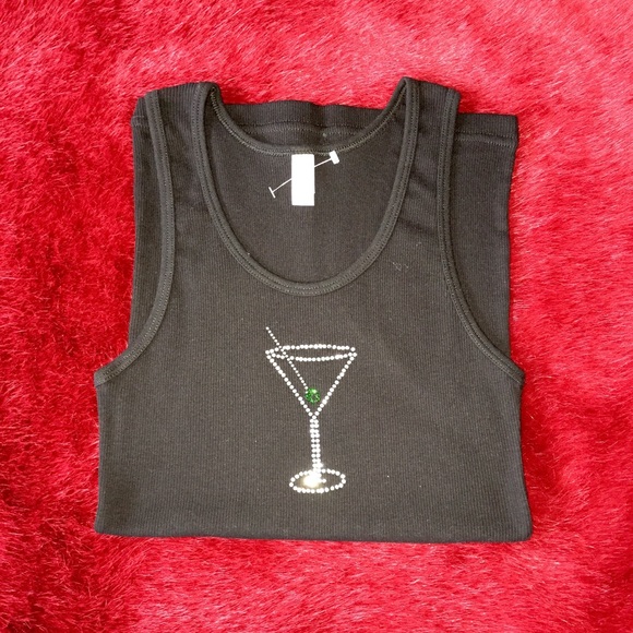 Rhinestones, thank top