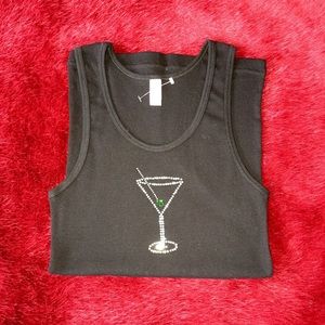 Rhinestones, thank top